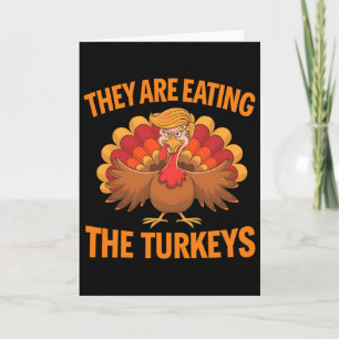 Cartão Eles Estão Comendo os Perus Funny Thanksgiving 1 