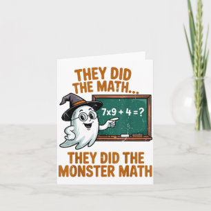 Cartão Eles Fizeram Matemática Monstruosa Fantasia de Hal