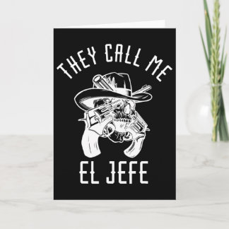 Cartão Eles Me Chamam De El Jefe Chef Chefe Mexicano Méxi