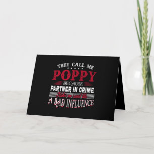 Cartão Eles Me Chamam De Poppy Porque Parceiro No Crime F
