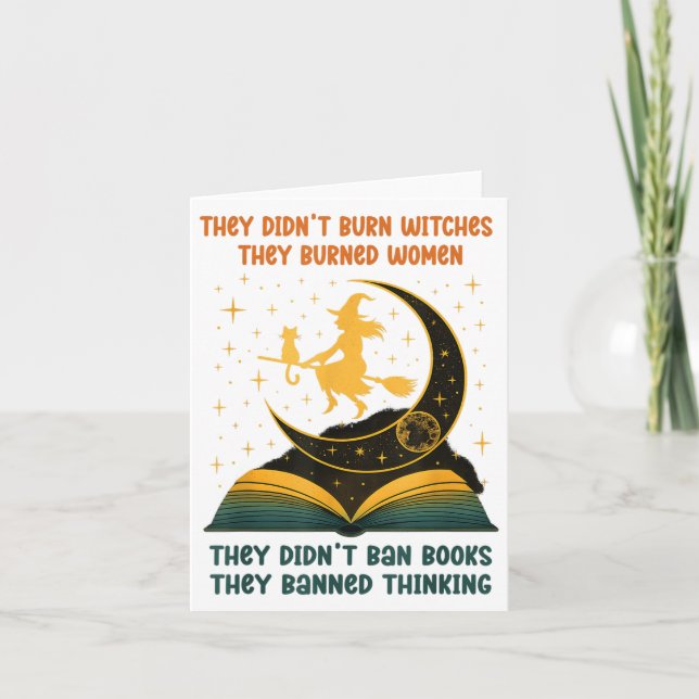 Cartão Eles Não Baniram Livros, Baniram o Pensamento _1  (Frente)