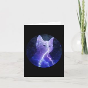 Cartão Elétrica Cat Lightning Graphic Art Cat Mãe