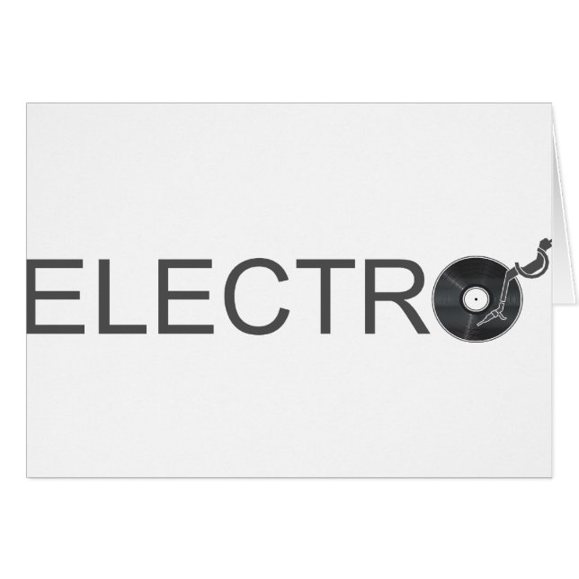 Cartão Eletro - registro de vinil DJ da plataforma (Frente Horizontal)