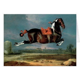 Cartão Elevação Cehero do cavalo do animal malhado de "