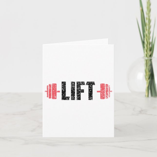 Cartão Elevação da Elevação de Peso do Gym (Frente)