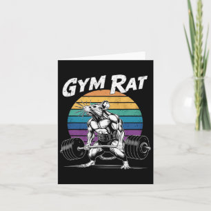 Cartão Elevação de Peso Muscular do Rato de Gym Workou