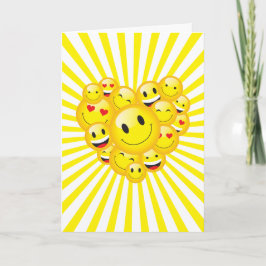 Cartão Elevação de vibrações positivas amarelas sunshine