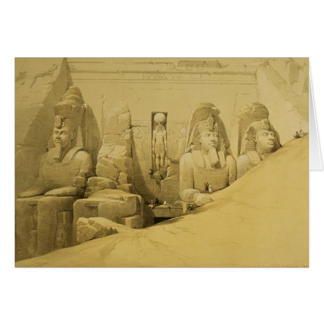 Cartão Elevação frontal do Templo do Excelente de Aboo Si (Frente Horizontal)