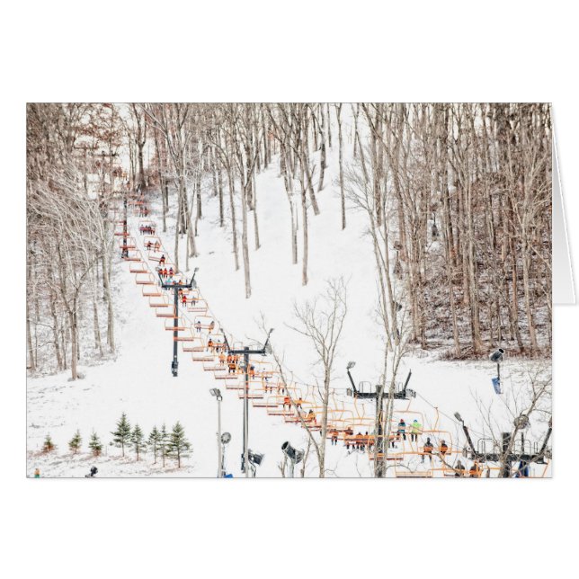Cartão Elevador de esqui (Frente Horizontal)