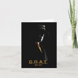 Cartão Eleve The Goat Donald Trump 2024 45 47 Silhouette