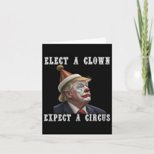 Cartão Eleve Um Palhaço Esperando Um Circo Engraçado Anti
