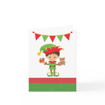 Elfo Com Presentes e Fundo Branco