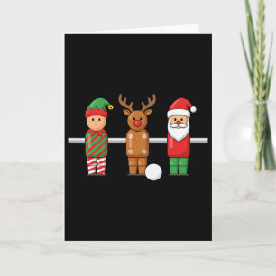 Cartão Elfo de Natal Foosll Rena Santa Trio Tabela Foo