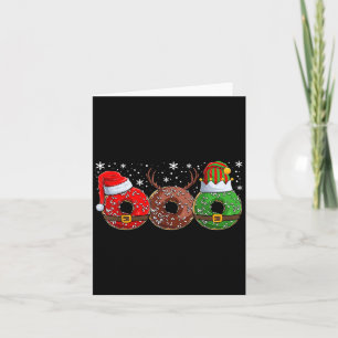 Cartão Elfo Rena Santa Donut Rosca De Natal Mulheres