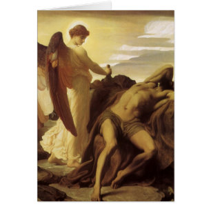 Cartão Elijah na Natureza por Lord Frederic Leighton
