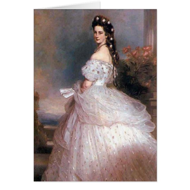 Cartão Elizabeth, imperatriz de Áustria, 1865 (Frente)