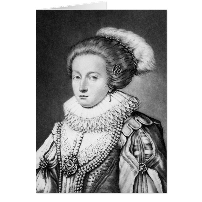Cartão Elizabeth Stuart, Rainha da Boêmia (Frente)