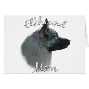 Cartão Elkhound 2 Norueguês