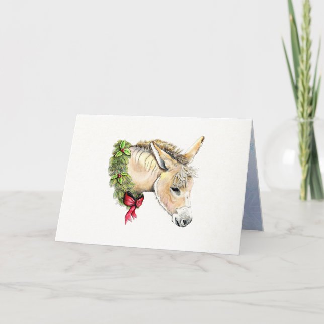 Cartão Ella, o Donkey de Natal (Frente)
