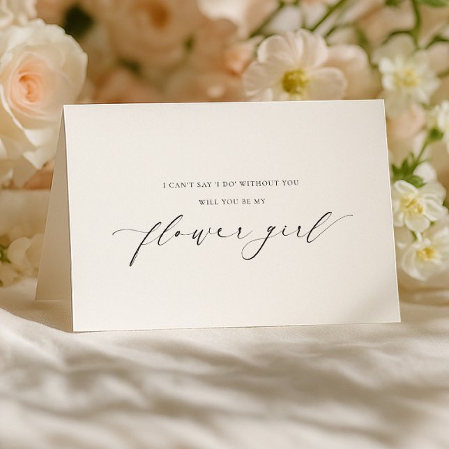 Cartão Ellesmere Flower Girl Proposal Folded Card (Criador carregado)