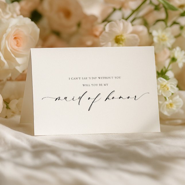 Cartão Ellesmere Maid Of Honor Proposal Folded Card (Criador carregado)