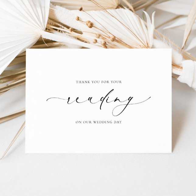 Cartão Ellesmere Obrigado Pelo Seu Casamento De Leitura (Criador carregado)