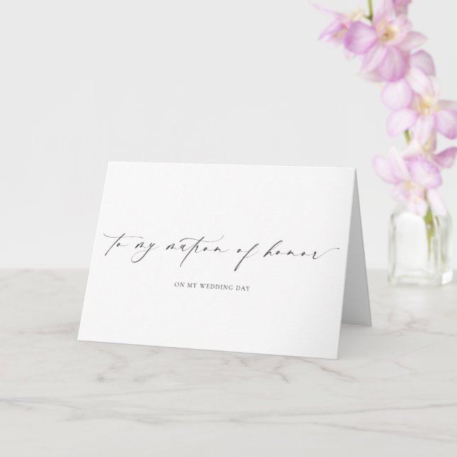 Cartão Ellesmere Para Minha Dama de Honra No Dia do Meu C (Orquídea)