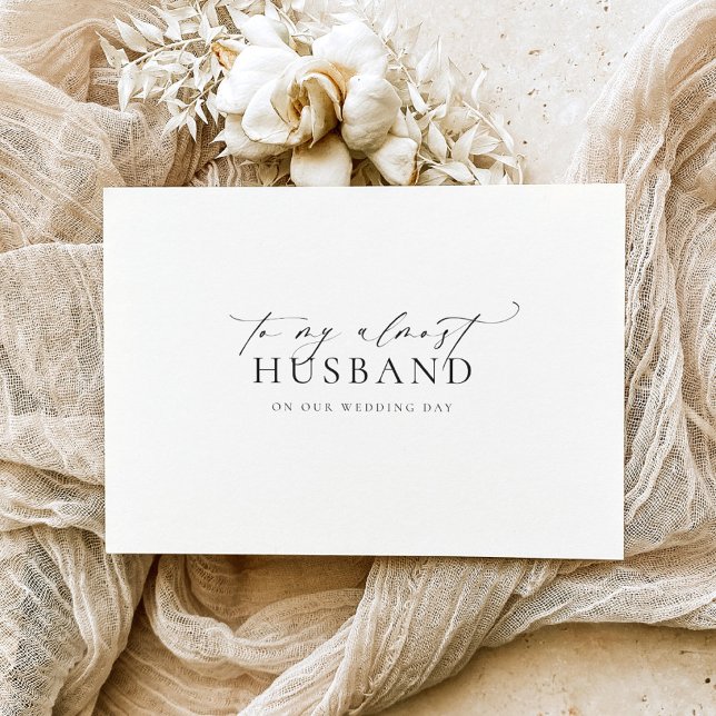 Cartão Ellesmere Para O Meu Dia De Casamento Quase Marido (Criador carregado)