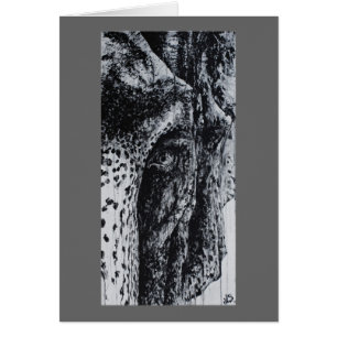 Cartão Ellie Elephant Asian Willife Jungle Art