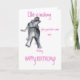Cartão Ellie Happy Birthday Card (girl)