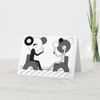 Cartão "Elogios!" Art deco