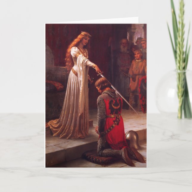 Cartão Elogios - Edmund Blair Leighton (1901) (Frente)