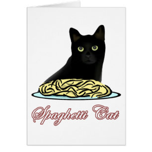 Cartão Eloquência do gato de Spagehetti