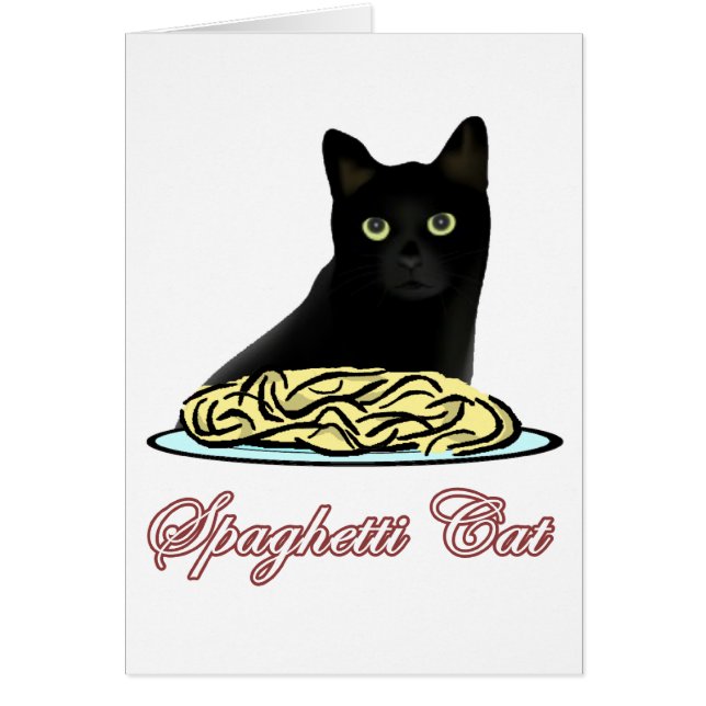 Cartão Eloquência do gato de Spagehetti (Frente)