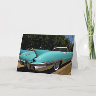 Cartão Elvis Presley's Green Cadillac Convertible in