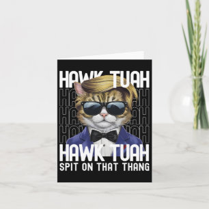 Cartão Em 4 De Julho O Patriótico Gato Usa Hawk Tuah cusp