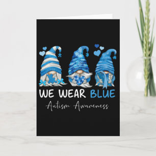 Cartão Em Abril Usamos Azul Gnome de Conscientização do A