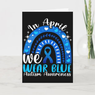 Cartão Em Abril Usamos Azul Para Conscientização Do Autis