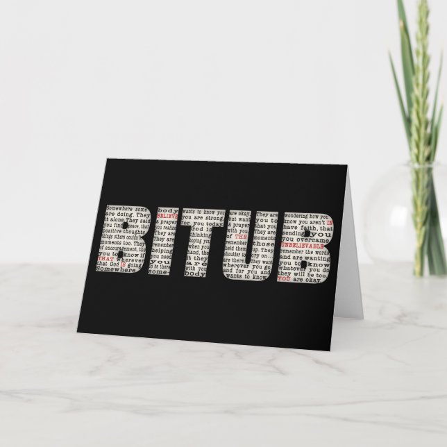 Cartão Em algum lugar alguém (BITUB) (Frente)