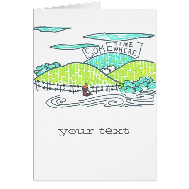 Cartão Em algum lugar / Algum tempo (Frente)