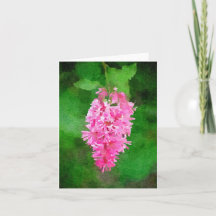 Cartão em Aquarela com Lilás Rosa