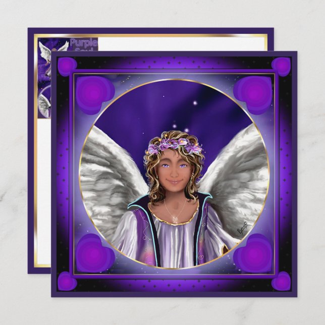 Cartão em branco Alma Roxa (Frente/Verso)