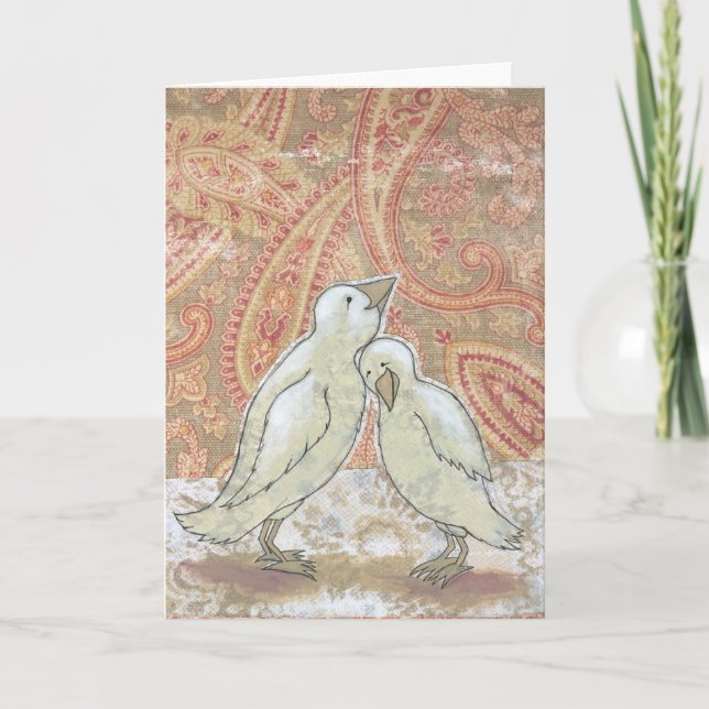 Cartão em branco casal perfeito arte para casament (Frente)