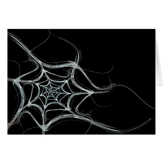 Cartão em Branco com Fundo de Teia de Aranha Fract (Frente horizontal)