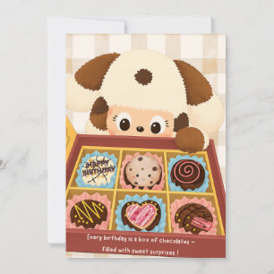 Cartão em Branco de Cachorrinho de Chocolate   Cac