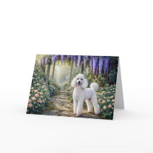 Cartão em Branco de Jardim de Poodle Padrão