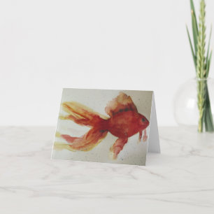 Cartão em branco de Peixe em Aquarela