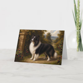 Cartão em Branco do Cão de Ovelha Shetland Renasce