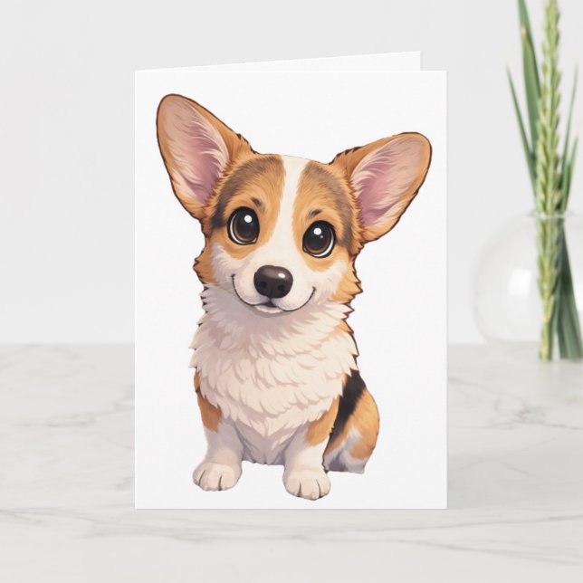 Cartão em Branco do Corgi  (Frente)