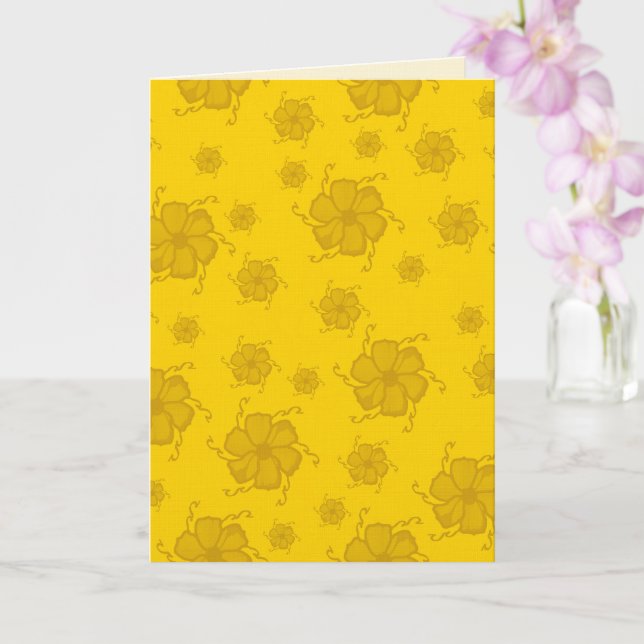 Cartão em Branco Monocromático FTF 5x7 em Amarelo (Orquídea)